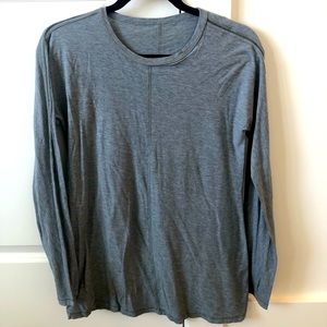 lululemon medium grey cotton long sleeve, size 6